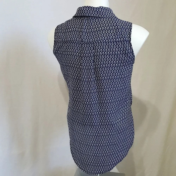 RIVER ISLAND | Navy Blue Surplice Faux Wrap Small - Picture 4 of 7